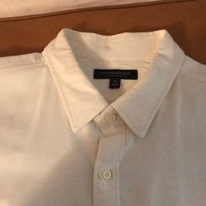 Pure White Flannel shirt by Banana Republic